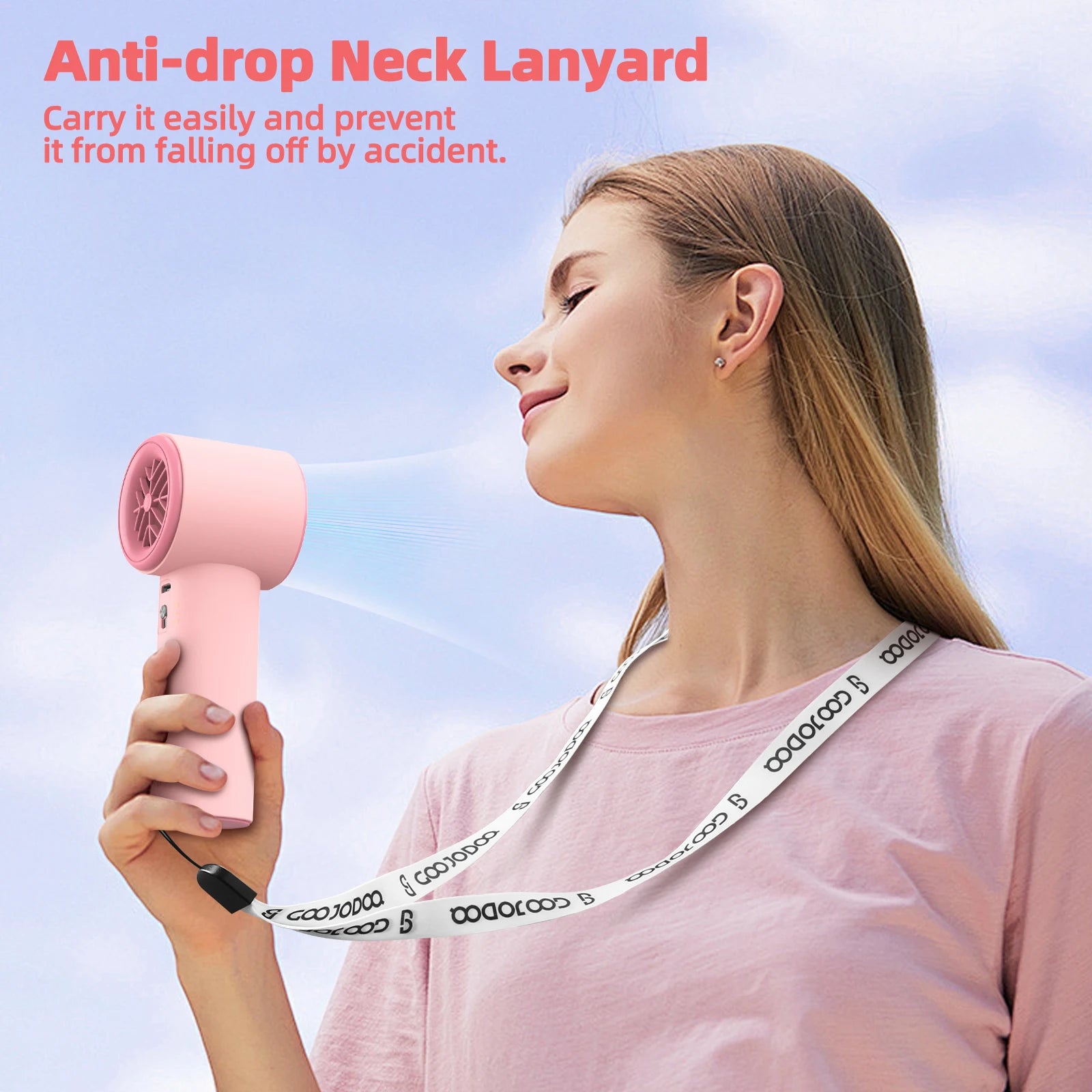Mini Fan 100 Gear Wind Speed Electric Fan Digital Display Adjustable Turbo Portable Outdoor Handheld of Cold Compressed Sheets