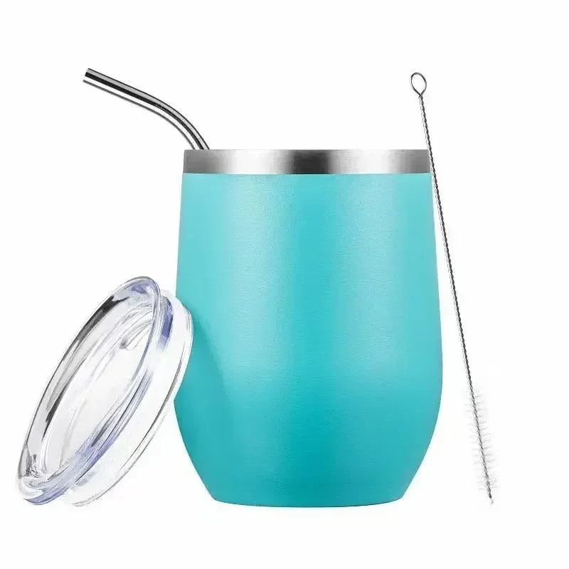 Bombilla Set Includes Yerba Mate Gourd (Cup) with One Bombilla Yerba Mate Gourd Set Double-Wall Stainless Steel Mate Tea Cup