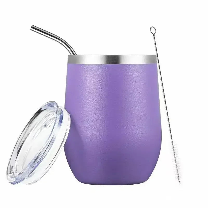 Bombilla Set Includes Yerba Mate Gourd (Cup) with One Bombilla Yerba Mate Gourd Set Double-Wall Stainless Steel Mate Tea Cup