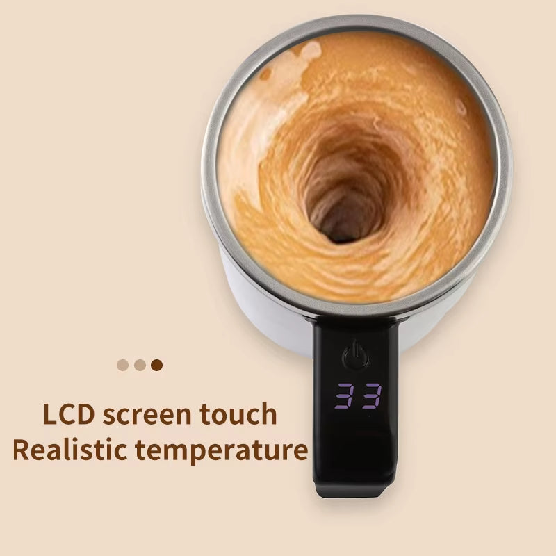 380ML Mini Electric Coffee Self Mixing Mug IP67 Waterproof Food Safe Coffee Mug USB Rechargeable Automatic Magnetic Cup for Tea
