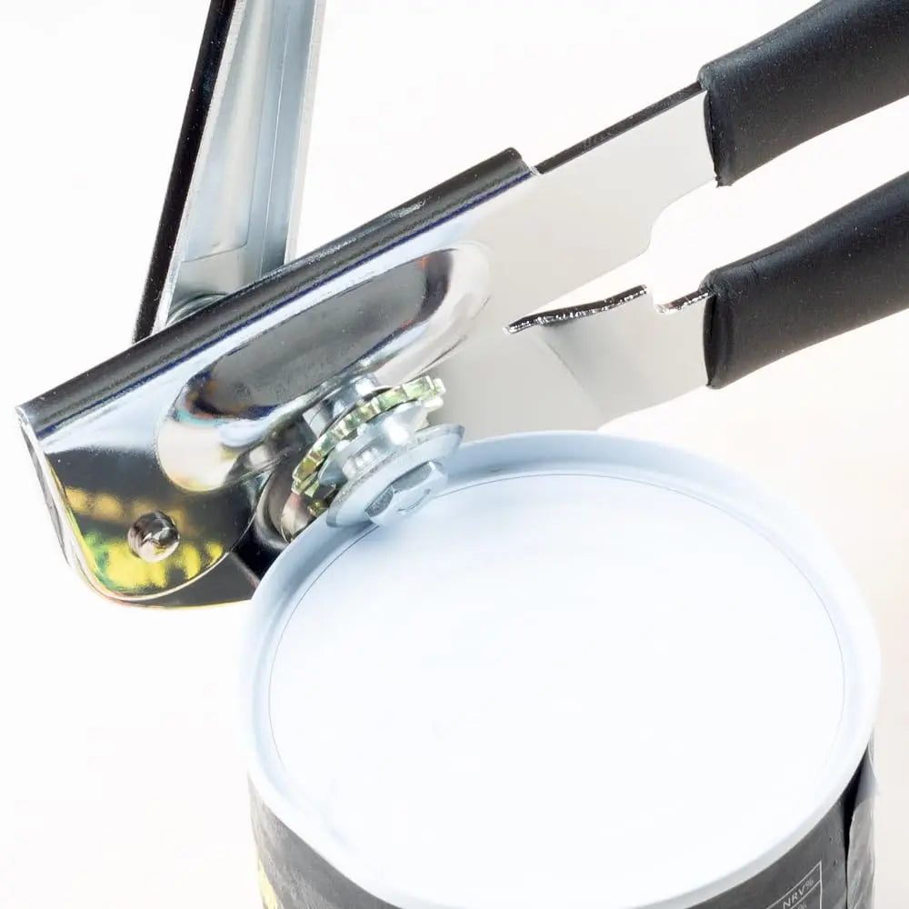 Crank Manual Can Openers,Commercial Heavy Duty Swing Away Can Opener with Long Handle,Black