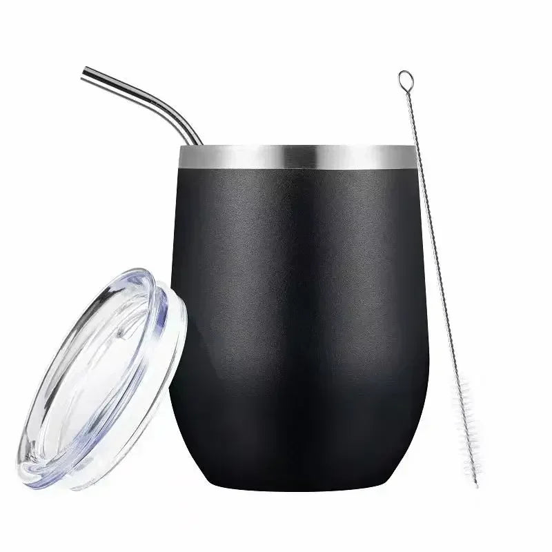 Bombilla Set Includes Yerba Mate Gourd (Cup) with One Bombilla Yerba Mate Gourd Set Double-Wall Stainless Steel Mate Tea Cup