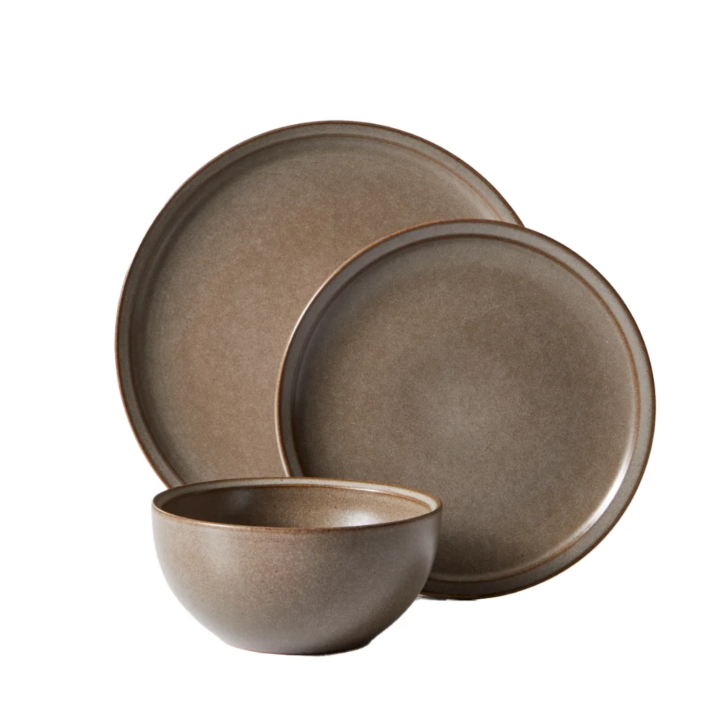 12-Piece Ceramic Dinnerware Set for 4 People