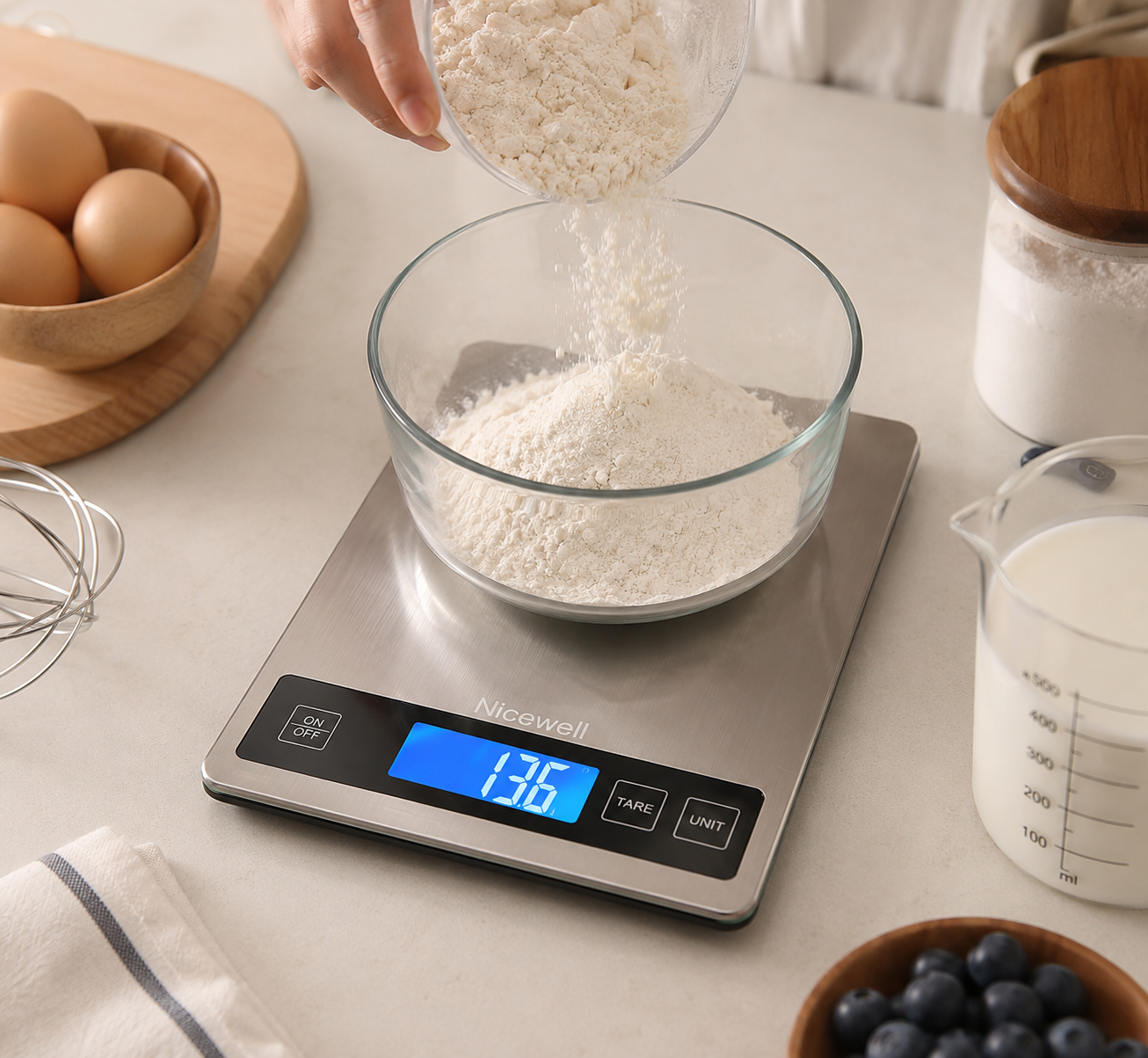 Stainless Steel Digital Kitchen Scale | Up to 10 kg