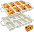 Moldes de Silicona para Mini Pan (Set de 2, 8 Cavidades por Molde)