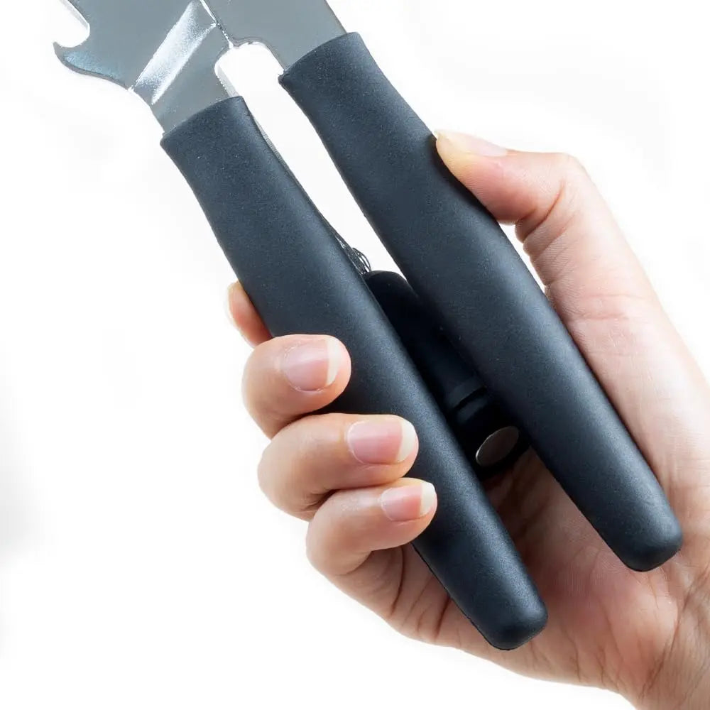 Crank Manual Can Openers,Commercial Heavy Duty Swing Away Can Opener with Long Handle,Black